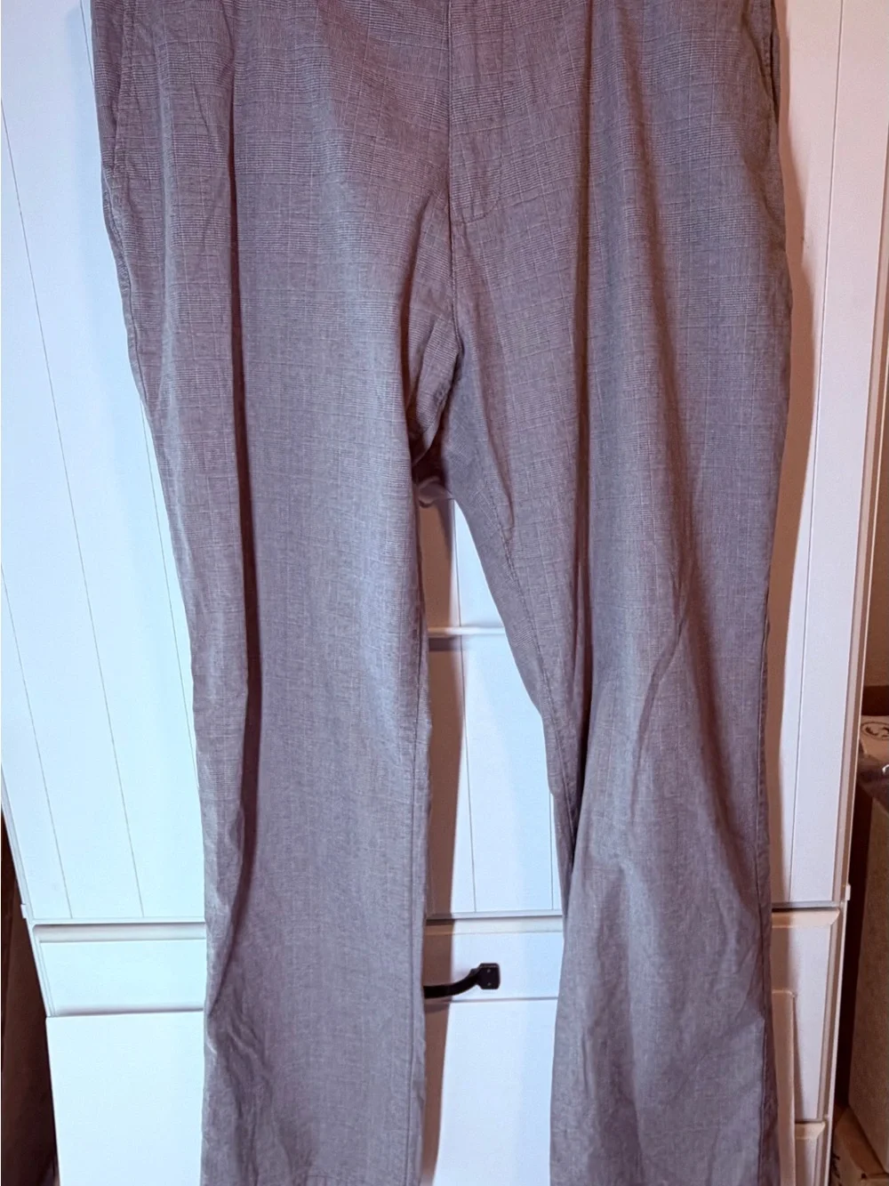 Old Navy 2008 Gray Grid Check Trousers Men's Academia Workwear Boho Y2K